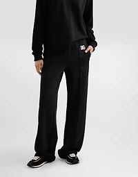 Flared jersey jogging pants with DG logo embroidery