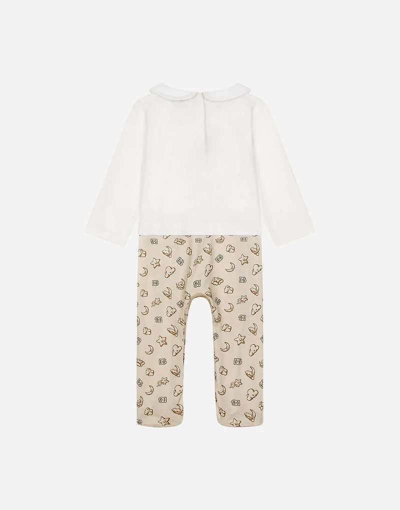 3-piece jersey gift set in moon and star print