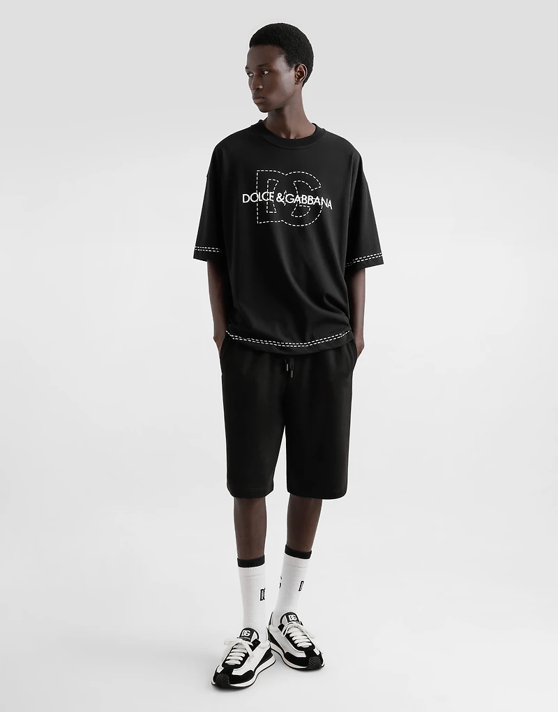 Cotton jogging shorts