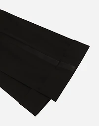 Flared wool gabardine pants