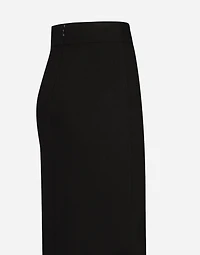 Stretch viscose knit pencil skirt with DG logo