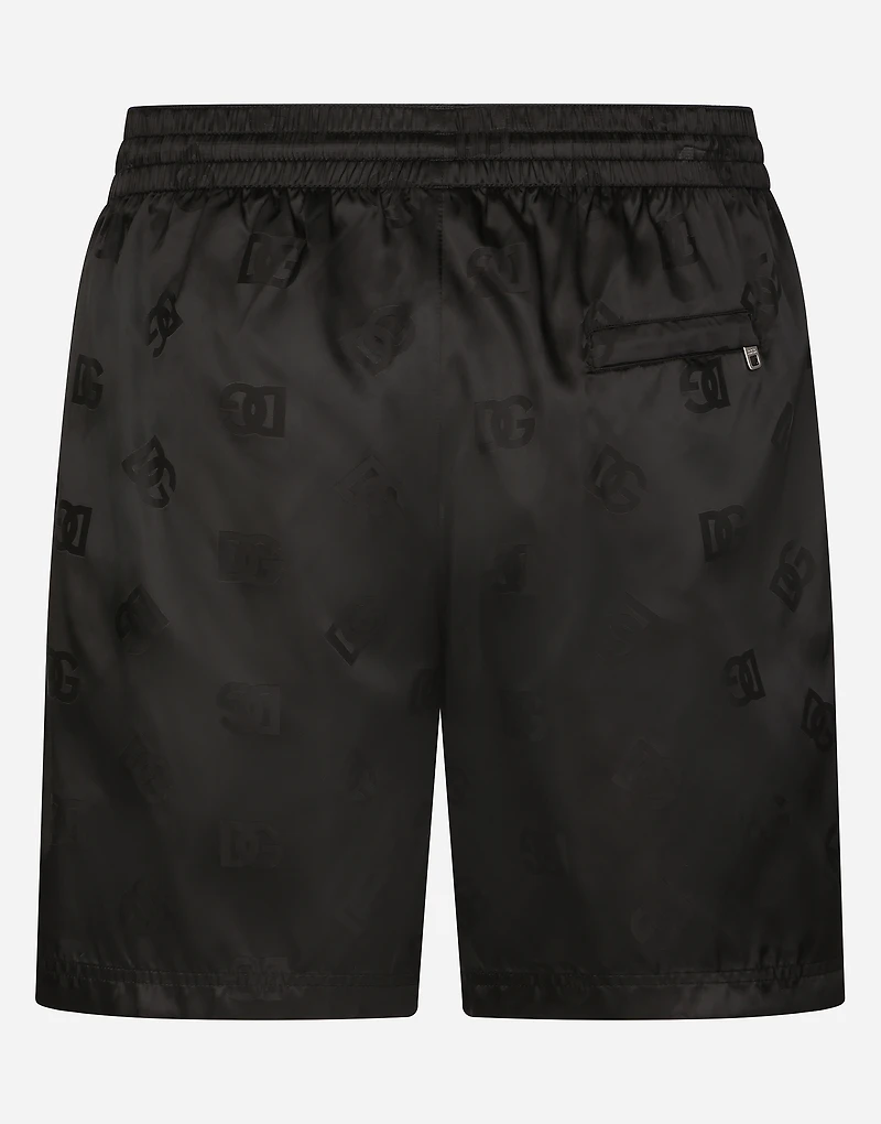 Mid-length jacquard swim trunks with DG Monogram