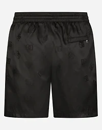 Mid-length jacquard swim trunks with DG Monogram