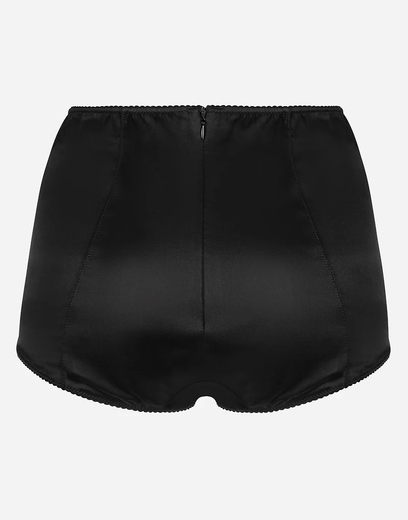 Satin high-waisted panties