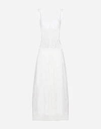 Long lace dress with corset detailing