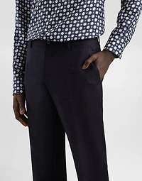 Single-breasted micro-patterned wool suit