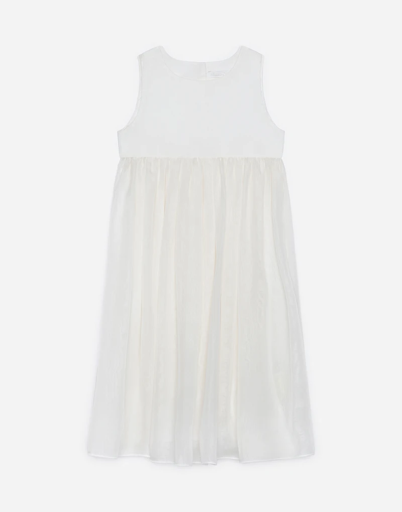 Silk chiffon and lace dress