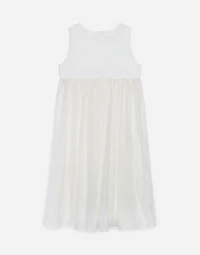 Silk chiffon and lace dress