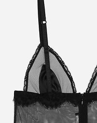 Lace and tulle camisole