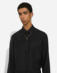 Sphere necklace with “DNA” cross