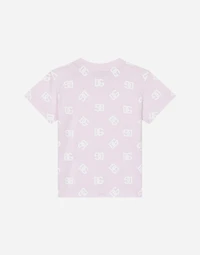 Jersey T-shirt with all-over DG logo print