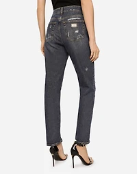 Boyfriend jeans with rips