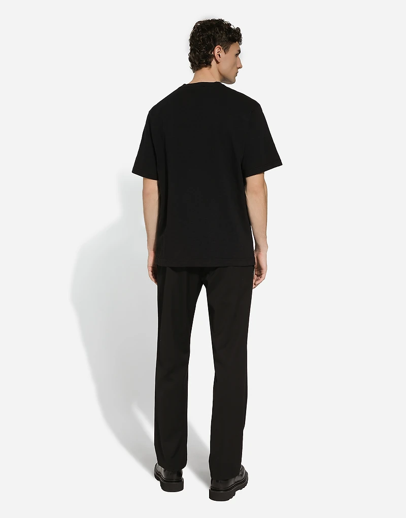 Stretch wool jogging pants