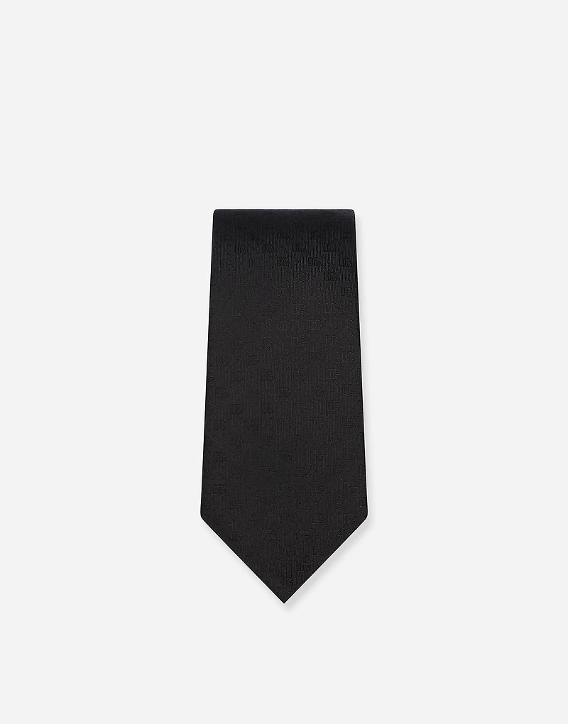8-cm silk jacquard blade tie with DG logo