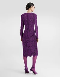 Cordonetto lace sheath dress