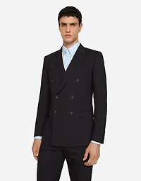 Double-breasted stretch wool Martini-fit suit