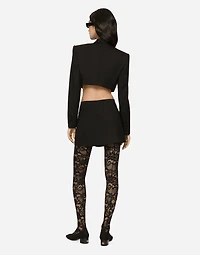 Twill mini wrap skirt