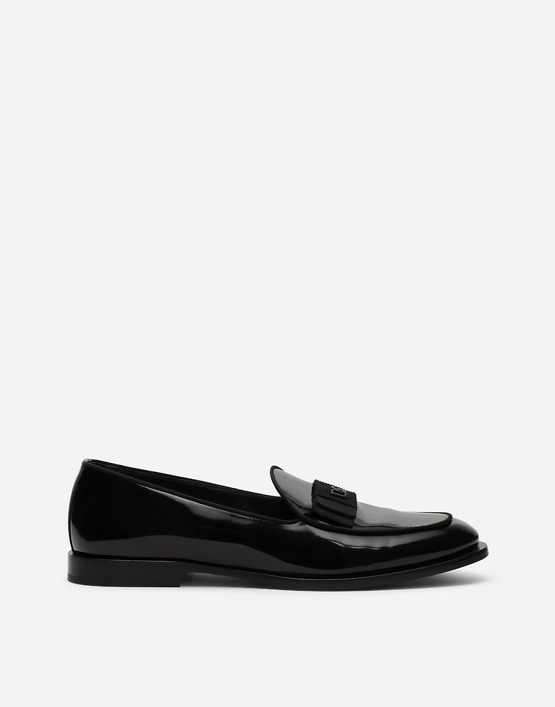 Polished calfskin slippers