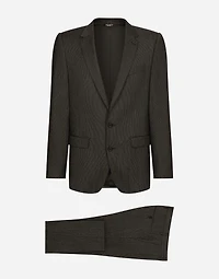 Single-breasted pinstripe wool Martini-fit suit
