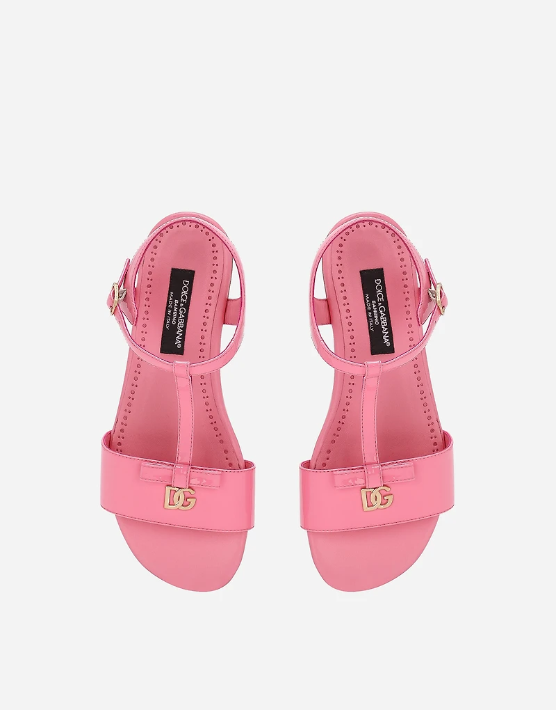 Patent leather sandals