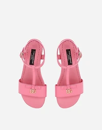 Patent leather sandals