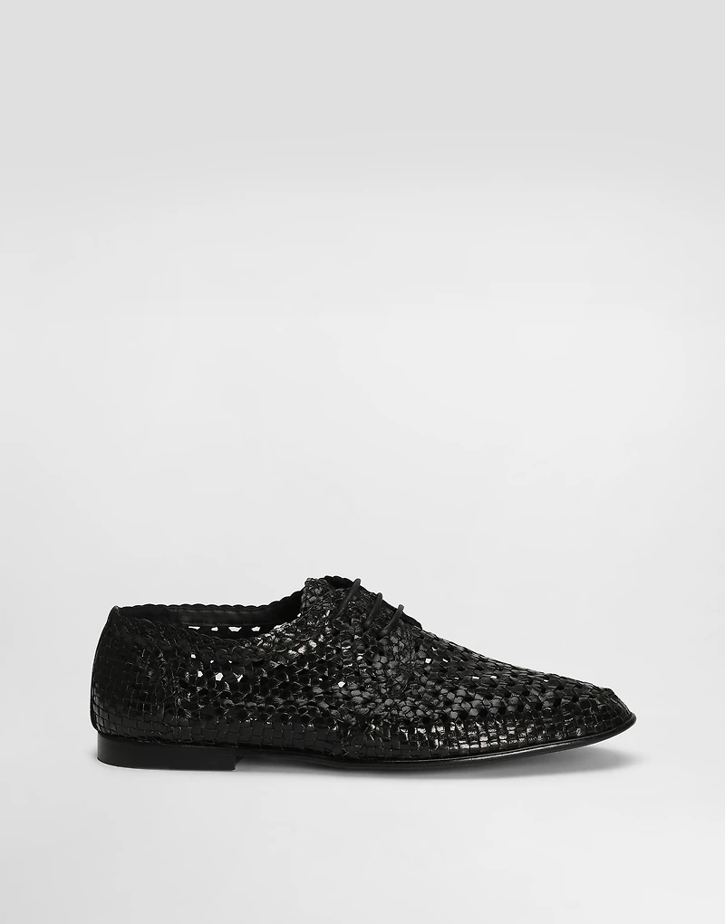 Polished goatskin Derby shoes