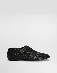 Polished goatskin Derby shoes