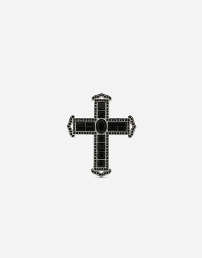 KIM DOLCE&GABBANA Cross ring with rhinestones