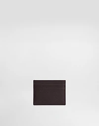 Calfskin card holder with branded plate