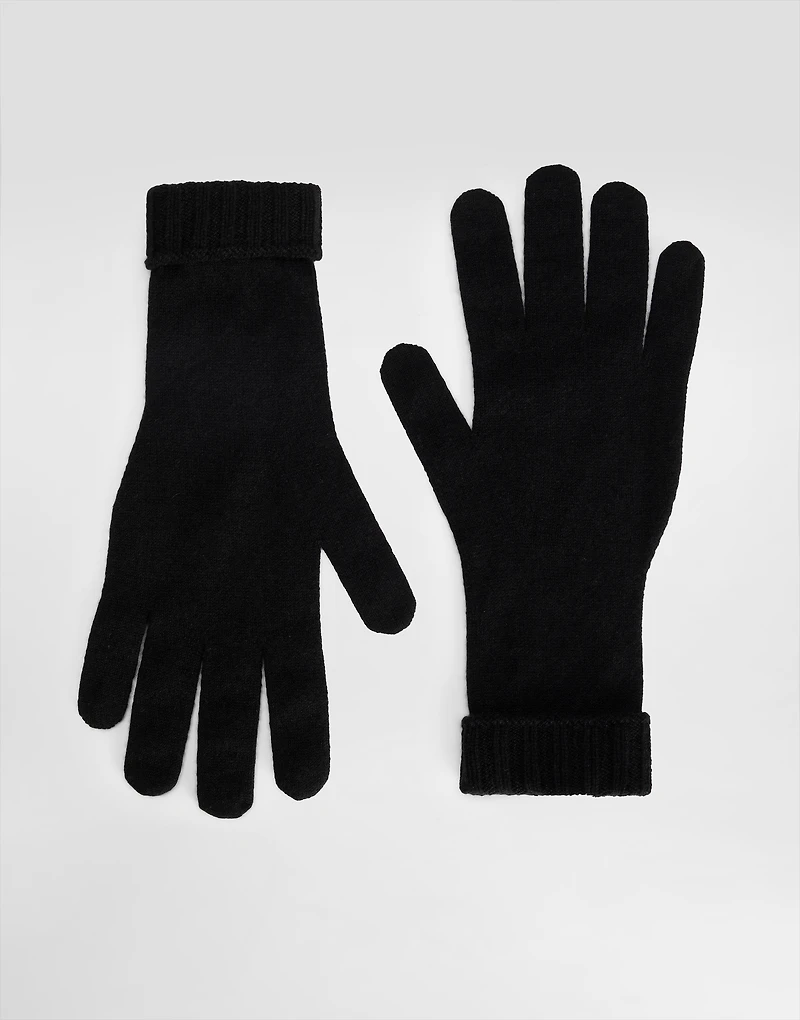Cashmere knit gloves