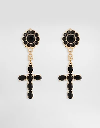 Drop earrings with crosses
