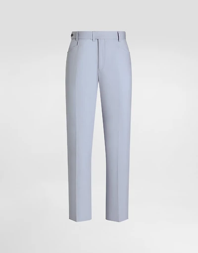 Cotton gabardine cargo trousers