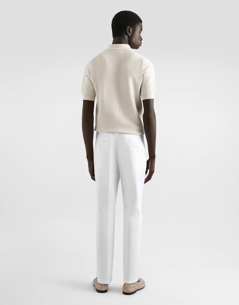 Cotton polo-shirt with embroidered logo