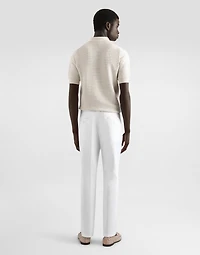Cotton polo-shirt with embroidered logo