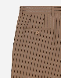 Straight-leg pinstripe pants