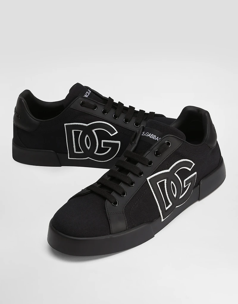 Portofino light strobel sneakers canvas and calfskin