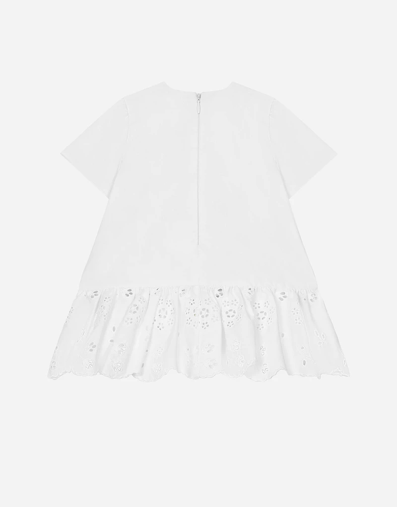 Poplin dress with DG logo