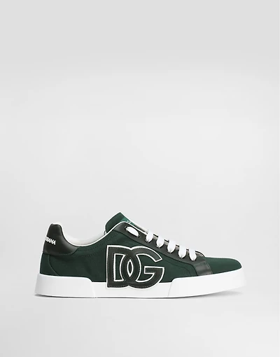 Portofino light strobel sneakers canvas and calfskin