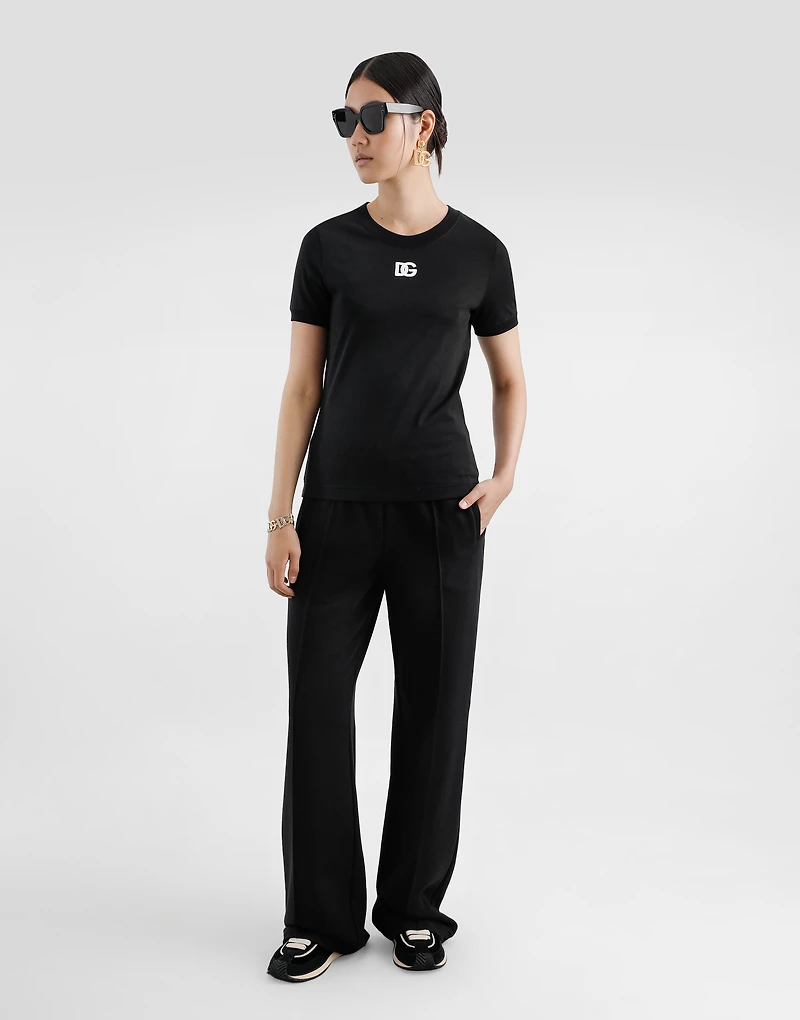 Jersey T-shirt with DG logo embroidery