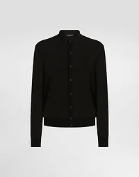 Long-sleeved shirt a cotton openwork knit