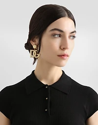 Ribbed viscose polo-shirt