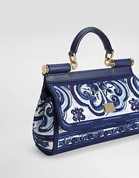 Small Sicily handbag with Majolica embroidery