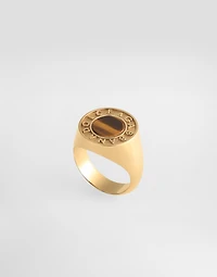 Logo ring with stone