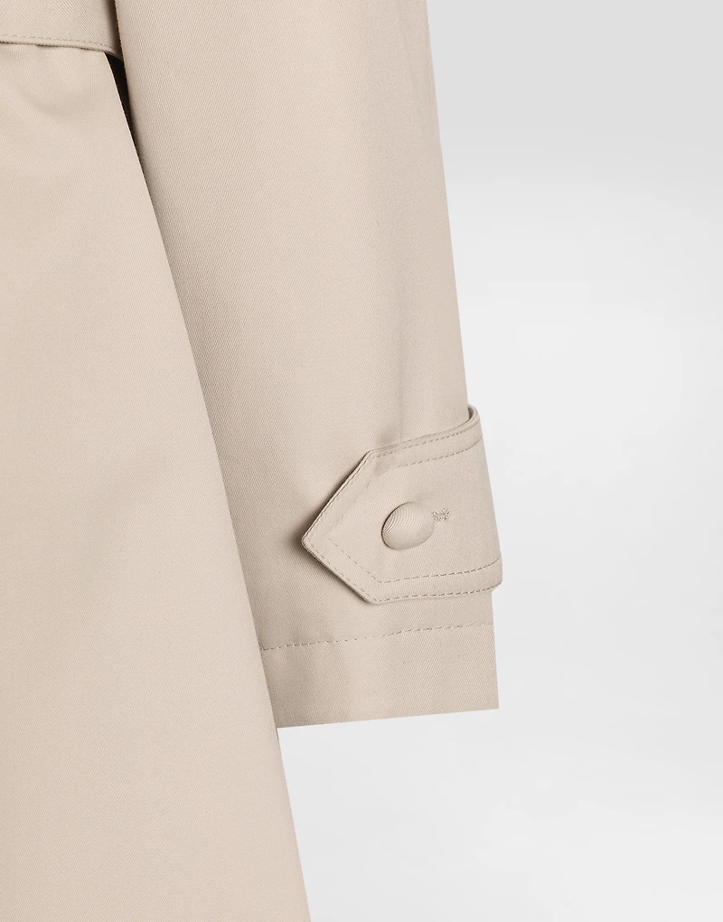 Cotton drill trench coat