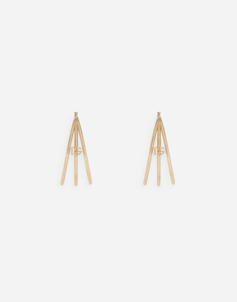 Creole multi-hoop earrings with DG logo