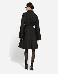 Quilted jacquard trench coat with DG logo
