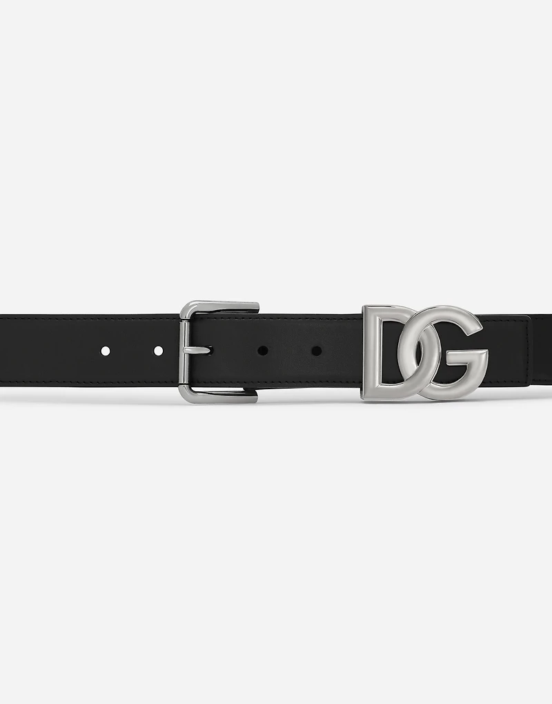 Calfskin belt with DG logo