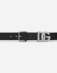 Calfskin belt with DG logo