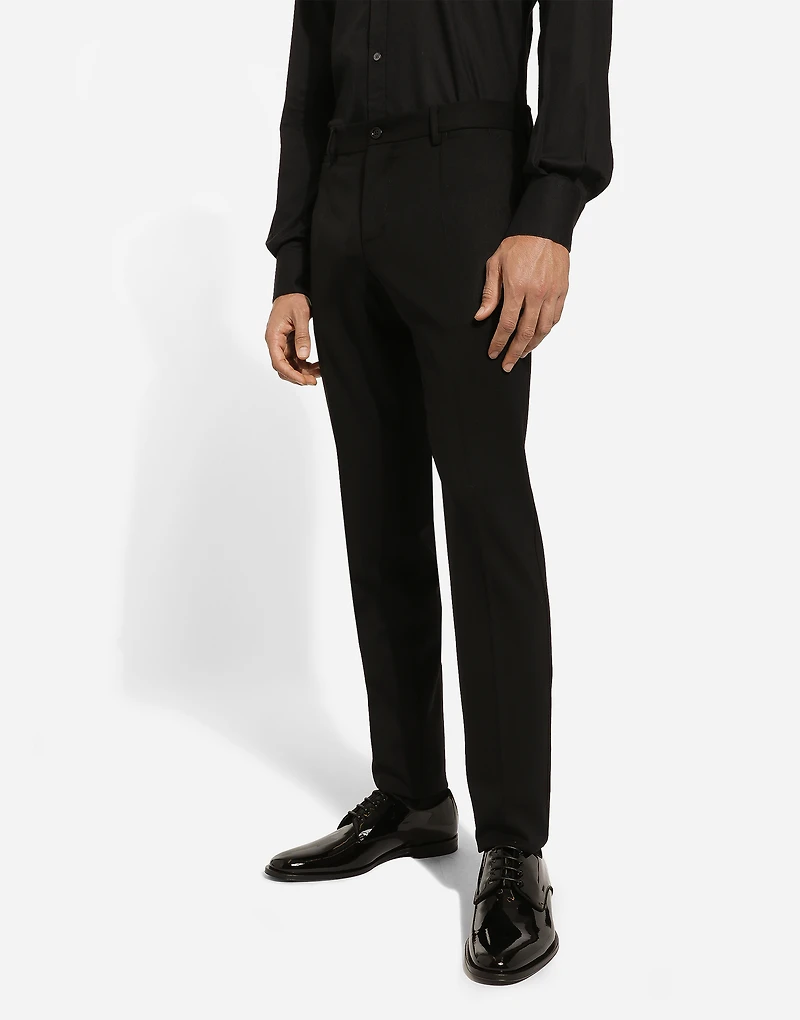 Stretch wool twill pants