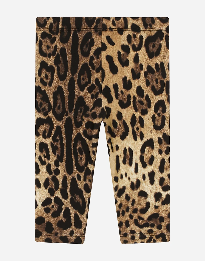 Leopard-print interlock leggings